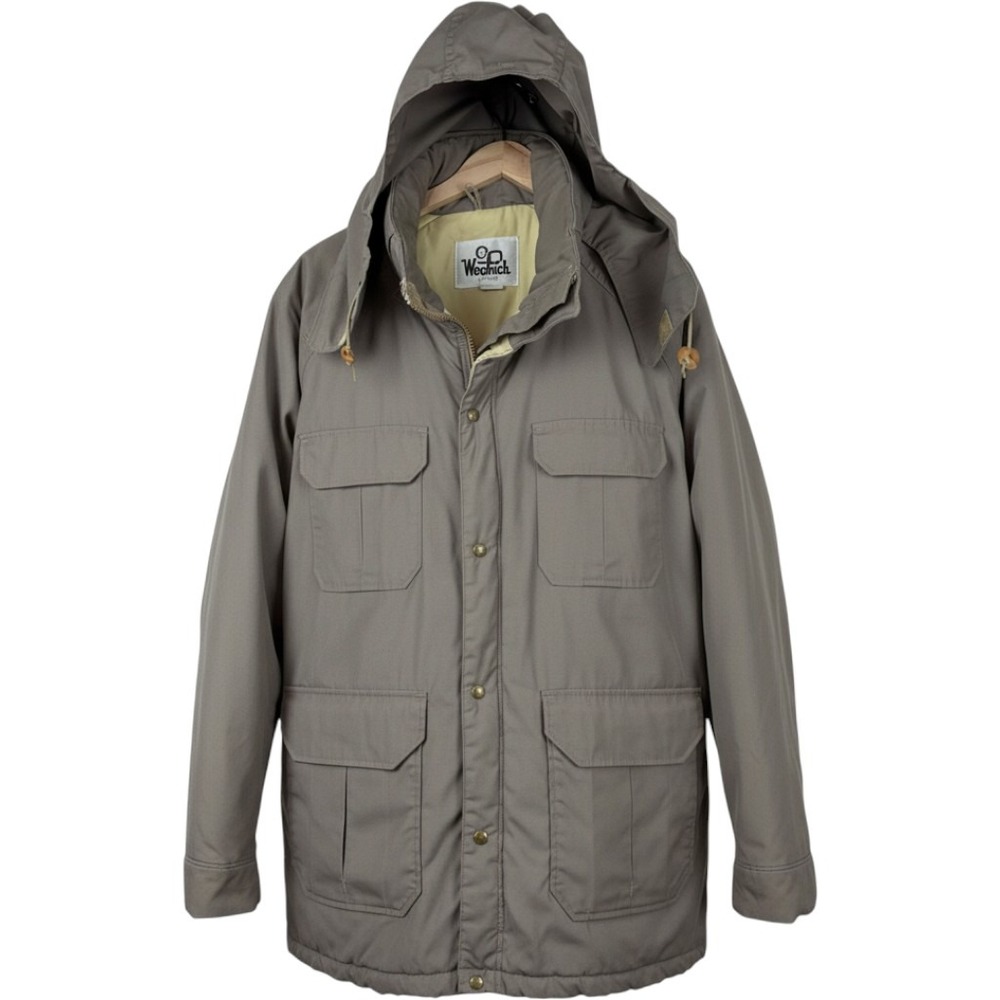 Woolrich Vintage Mountain Parka Jacket Large Chore Hooded Field Coat USA
